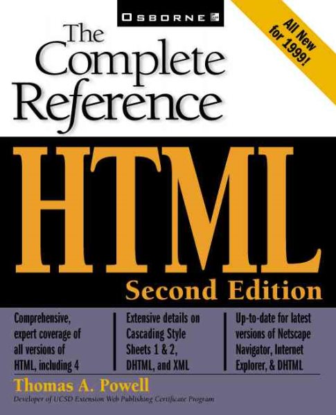 HTML: The Complete Reference cover