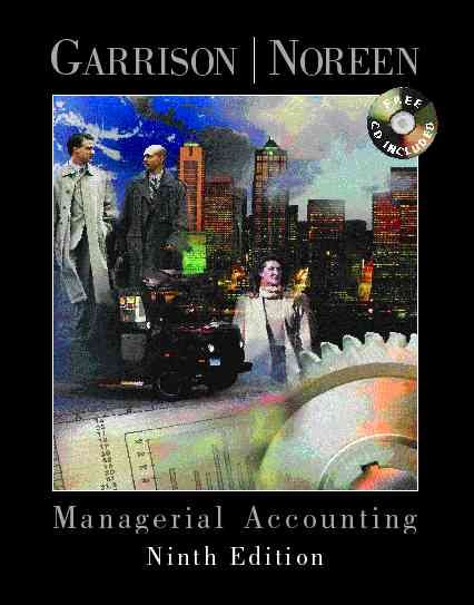 Managerial accounting: Concepts for planning, control, decision making 9th ED. cover