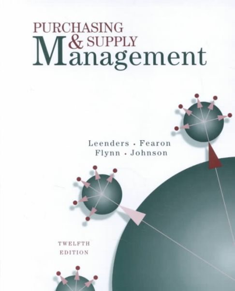 Purchasing And Supply Management cover