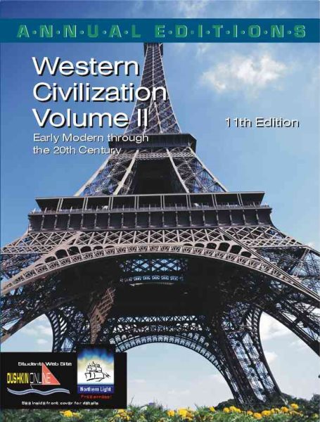 Annual Editions: Western Civilization, Volume 2, 11/e cover