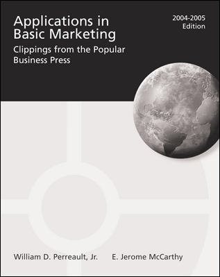 Applications in Basic Marketing 2004-2005 cover