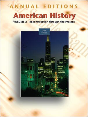 Annual Editions: American History, Volume 2, 18/e cover