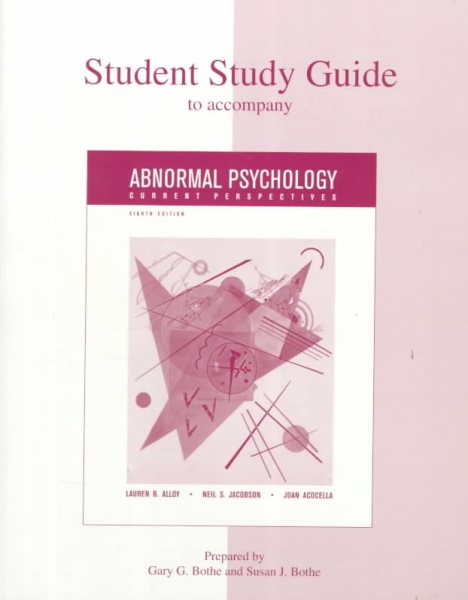 Student Study Guide for Abnormal Psychology cover