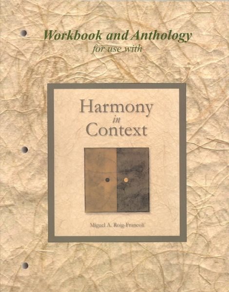 Workbook/Anthology for use with Harmony in Context cover