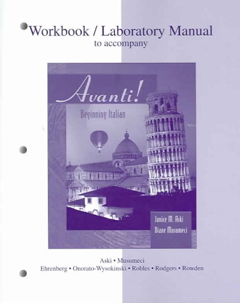 Workbook/Laboratory Manual t/a Avanti cover