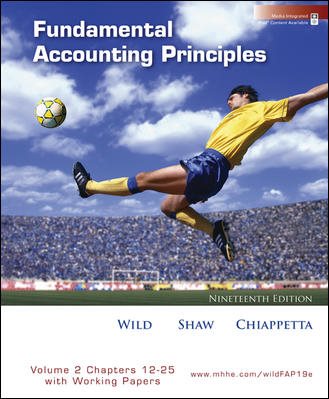 Fundamental Accounting Principles, Vol. 2 (Chapters 12-25) with Working Papers cover