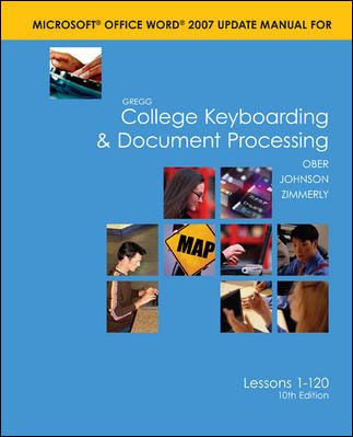 Word 2007 Manual t/a Gregg College Keyboarding & Document Processing (GDP); Microsoft Word 2007 Update cover
