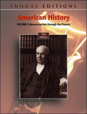 Annual Editions: American History, Volume 2, 19/e cover