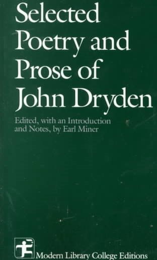 Selected Writings of Dryden cover