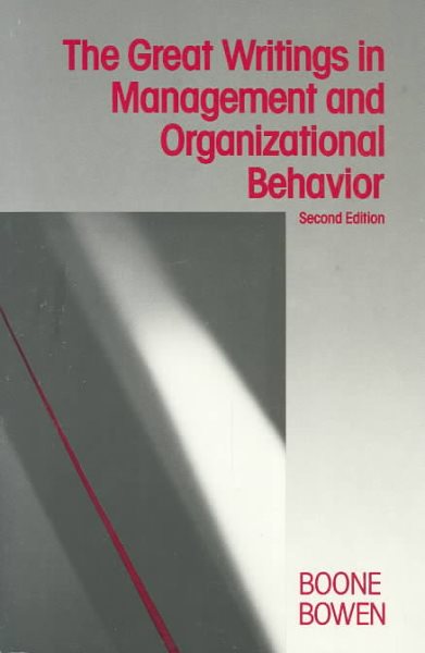 Great Writings In Management and Organizational Behavior cover
