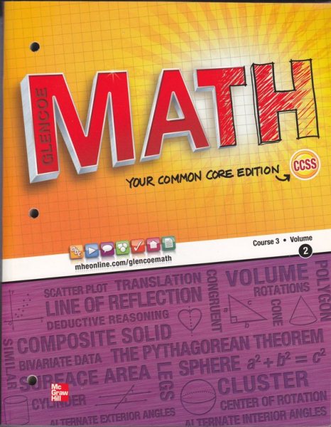 Glencoe Math, Course 3, Student Edition, Volume 2 (MATH APPLIC & CONN CRSE) cover