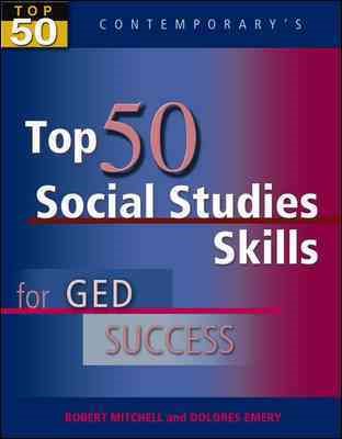Top 50 Social Studies Skills for GED Success, Student Text Only (GED Calculators) cover