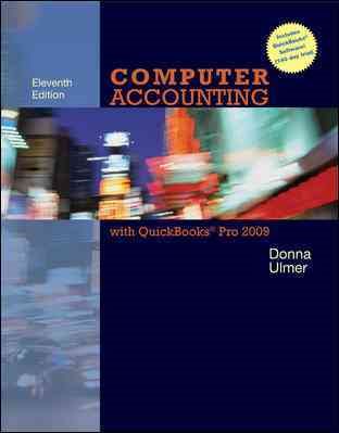 Computer Accounting with QuickBooks Pro 2009 with Student Data Files & QuickBooks Trial Software cover