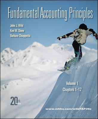 Fundamental Accounting Principles, Vol 1 (Chapters 1-12)