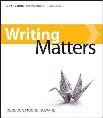 Writing Matters: A Handbook for Writing and Research cover
