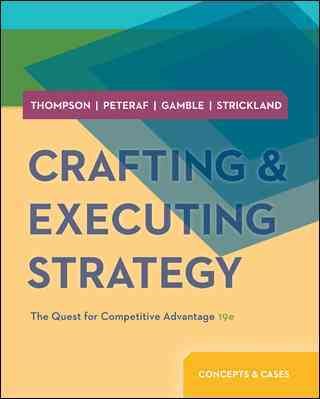 Crafting & Executing Strategy: The Quest for Competitive Advantage:  Concepts and Cases cover