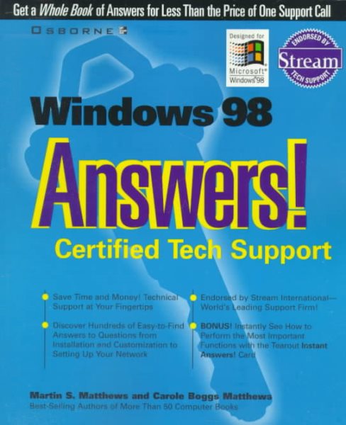 Windows 98 Answers! Certified Tech Support cover