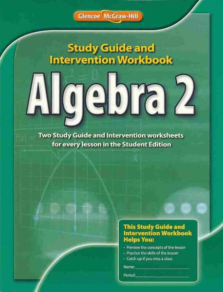 Algebra 2, Study Guide & Intervention Workbook (MERRILL ALGEBRA 2) cover