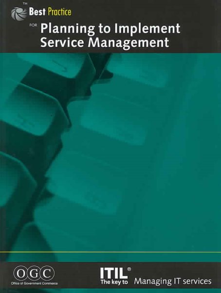 Best Practice: Planning to Implement Service Management cover