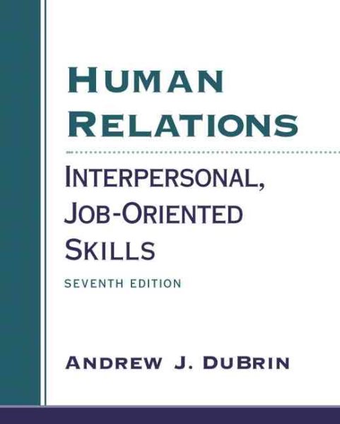 Human Relations Interpersonal, Job-Oriented Skills cover