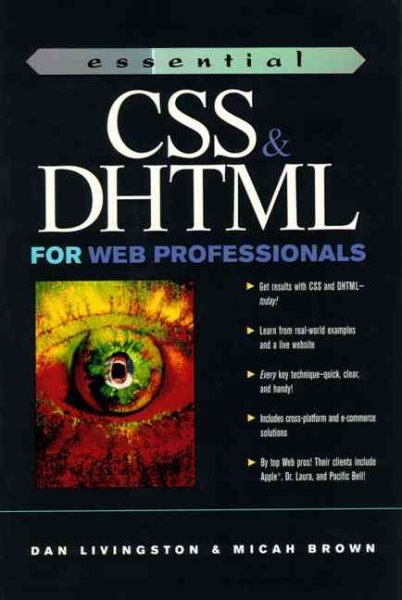 Essential CSS and DHTML for Web Professionals cover