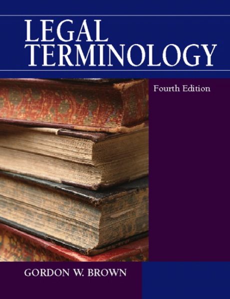 Legal Terminology, Fourth Edition cover