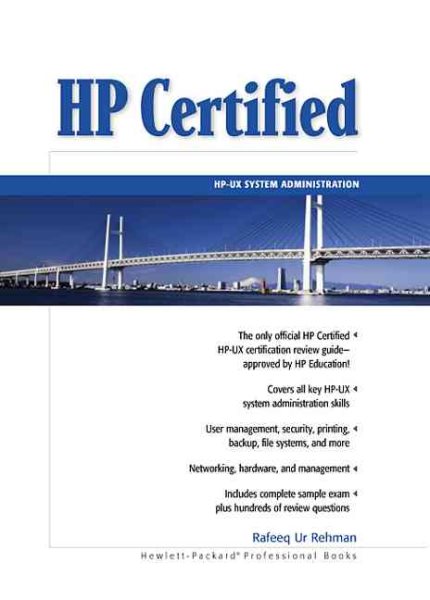 HP Certified:  HP-UX System Administration cover