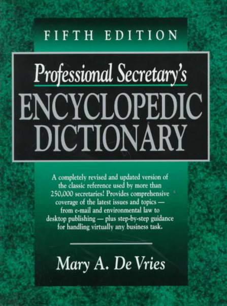 Professional Secretary's Encyclopedic Dictionary cover
