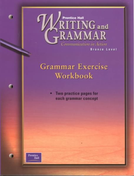 PRENTICE HALL WRITING & GRAMMAR GRAMMAR EXERCISE WORKBOOK GRADE 7 2001C FIRST EDITION cover