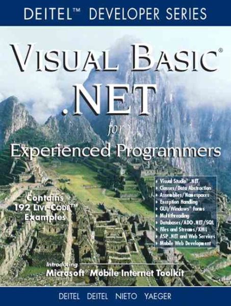 Visual Basic .Net for Experienced Programmers (Deitel Developer Series) cover