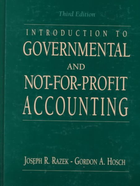 Introduction to Governmental and Not-for Profit Accounting cover