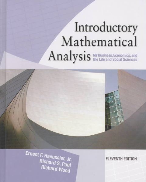 Introductory  Mathematical  Analysis for Business, Economics and the Life and social Sciences (11th Edition) cover