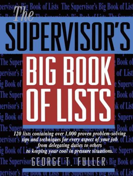The Supervisor's Big Book of Lists cover