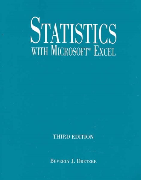Statistics With Microsoft Excel cover