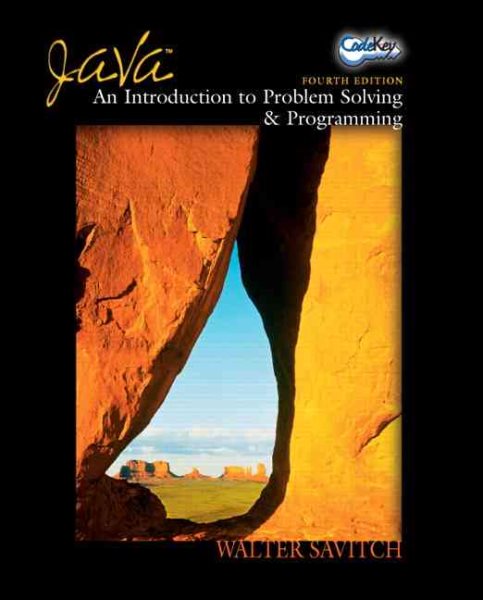Java: An Introduction To Problem Solving & Programming cover