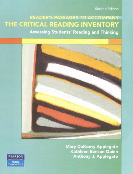 Reader's Passages to Accompany The Critical Reading Inventory Assessing Students' Reading and Thinking cover