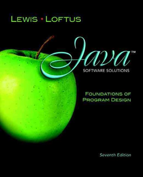 Java Software Solutions: Foundations of Program Design cover
