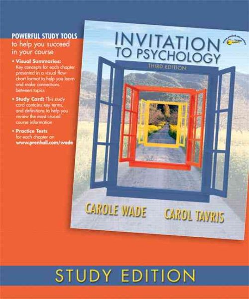 Invitation to Psychology, Study Edition (3rd Edition) cover