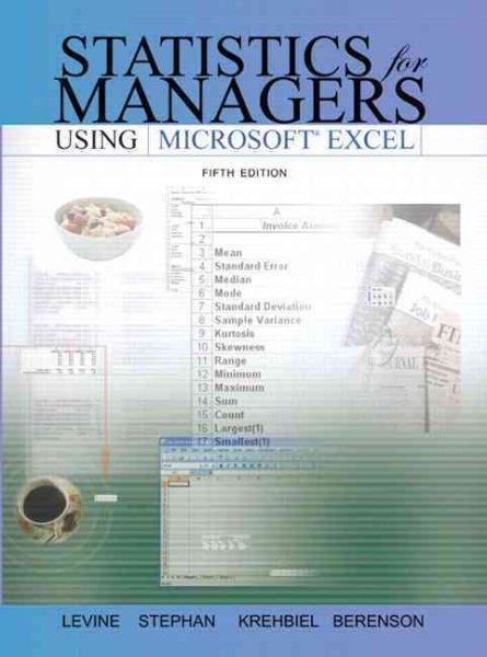 Statistics for Managers Using Microsoft Excel cover