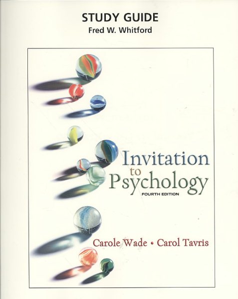 Invitation to Psychology Study Guide cover