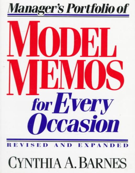 Manager's Portfolio of Model Memos for Every Occasion cover