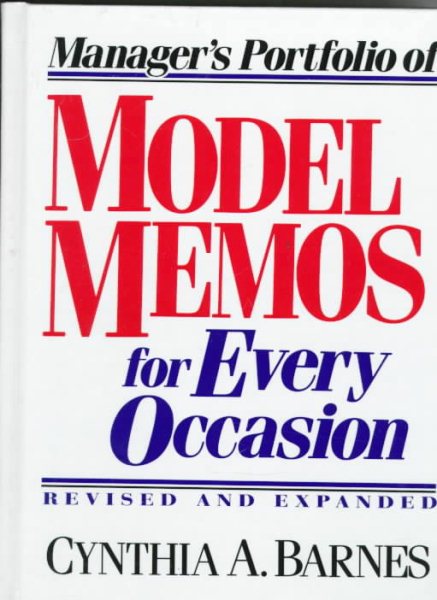 Manager's Portfolio of Model Memos for Occasion cover