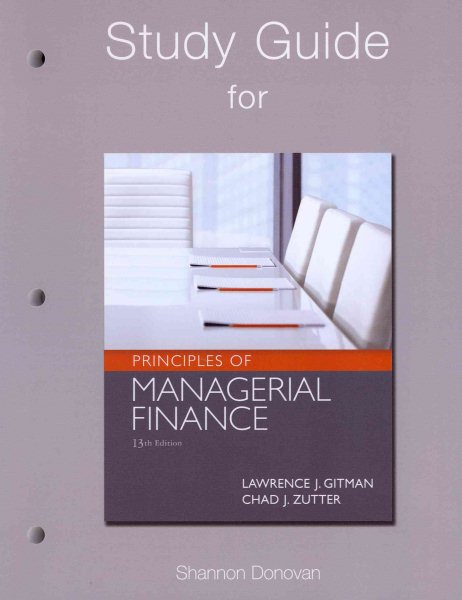 Study Guide for Principles of Managerial Finance cover