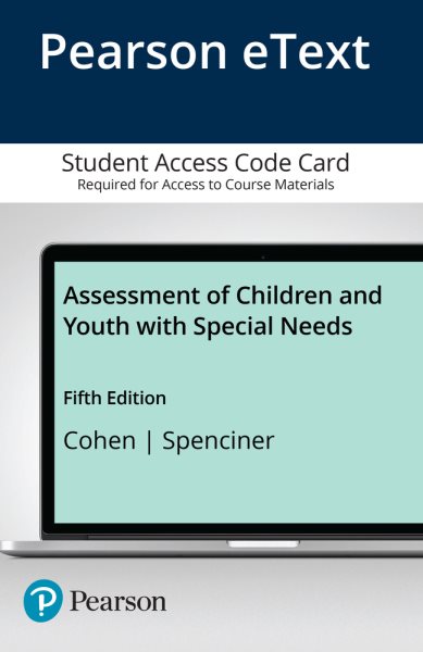 Assessment of Children and Youth with Special Needs cover