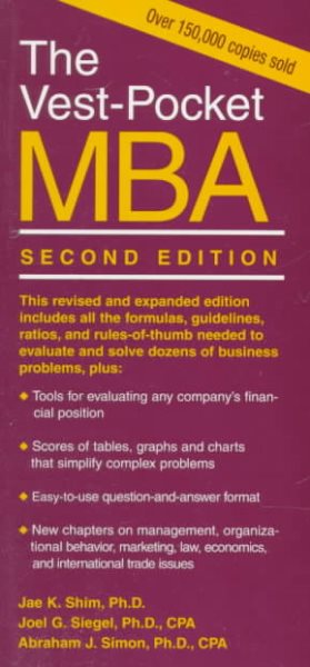 The Vest-Pocket MBA: Second Edition (Vest-Pocket Series) cover