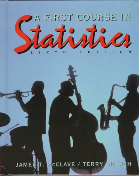 First Course in Statistics, A cover