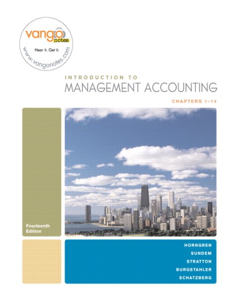 Introduction to Management Accounting Chapters 1-14 cover