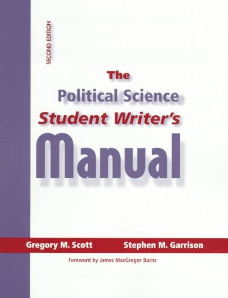 Political Science Student Writer's Manual, The cover