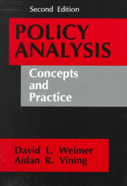 Policy Analysis: Concepts and Practice cover