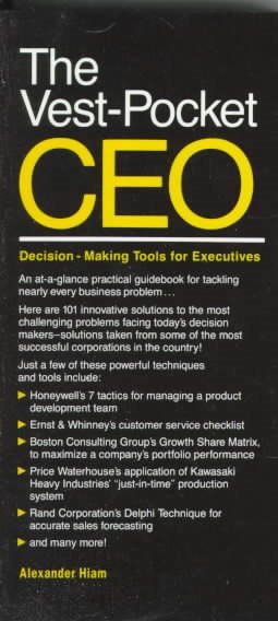 The Vest-Pocket Ceo: Decision-Making Tools for Executives cover